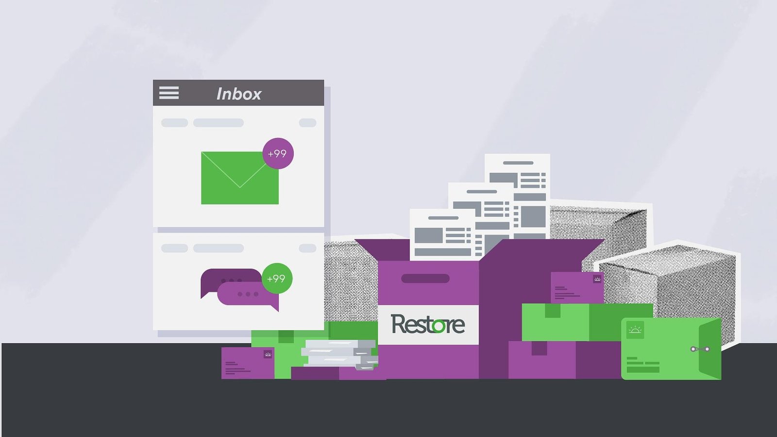 Digital Mailroom Animated Video Style Frame Design