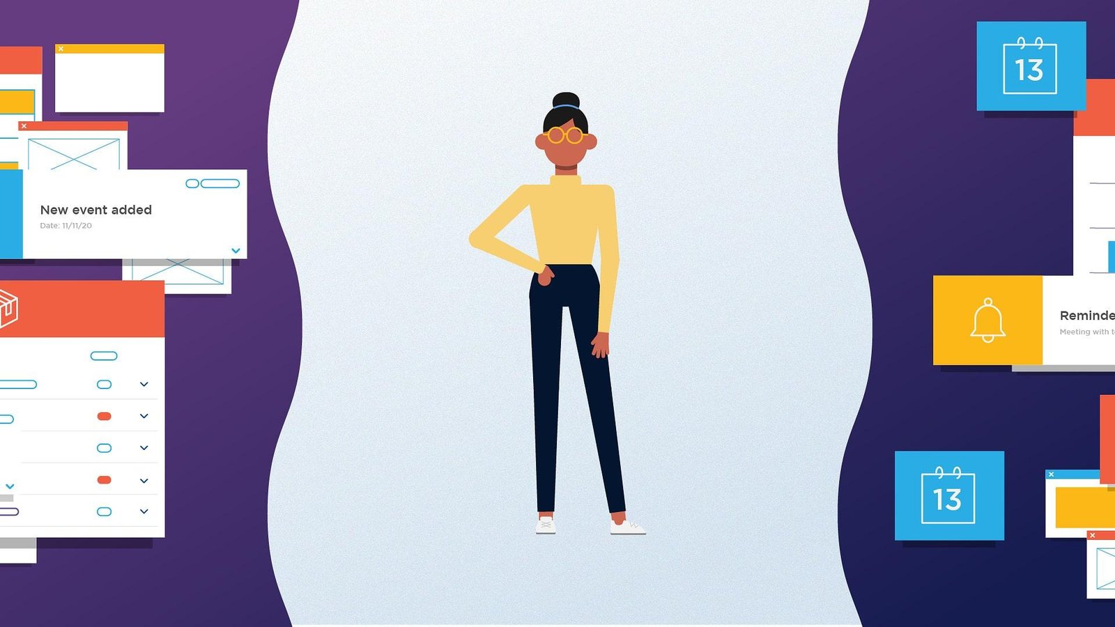 Getting Work Done Explainer Animation -Style Frame Design -
